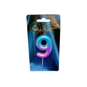 Dekor Pol Świeczki Cyferki Ombre "9"